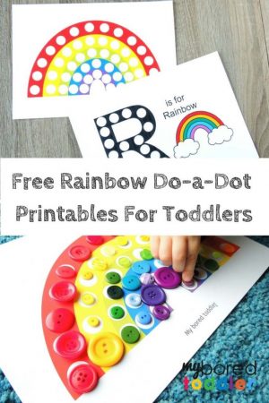 Free Rainbow Do a Dot Printable for Toddlers