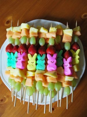 Peep Fruit Kabobs for Easter