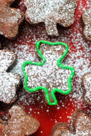 Best Shamrock Shaped Brownies for St. Patricks Day