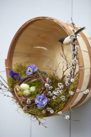 Spring Wreath Unique Basket Idea