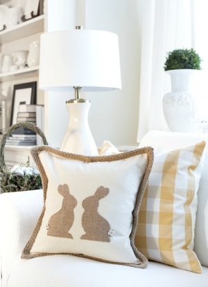 DIY Burlap Easter Bunny Pillow