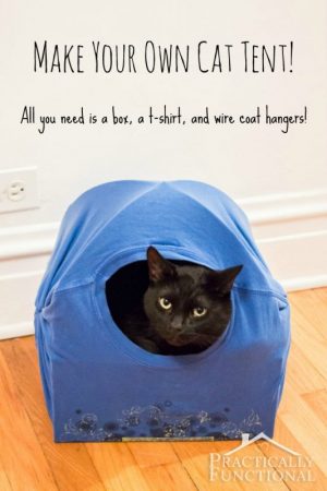 DIY Cat Tent Bed Idea