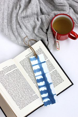DIY Shibori Indigo Bookmark