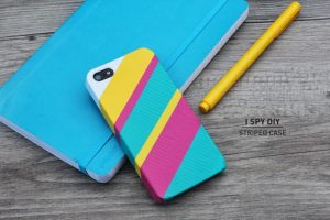 DIY Striped Iphone Case
