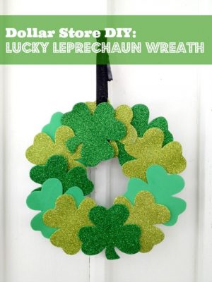 Dollar Store DIY St. Patricks Day Lucky Leprechaun Wreath
