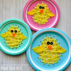 Easter Paper Plate Sewing