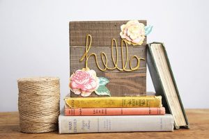 Floral Wood DIY Welcome Sign