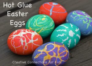 Hot Glue Color Beautiful Easter Eggs