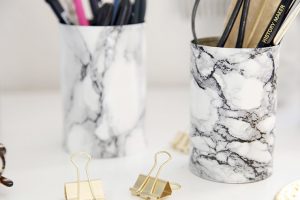 How to Make DIY Marble Pencil Holder in