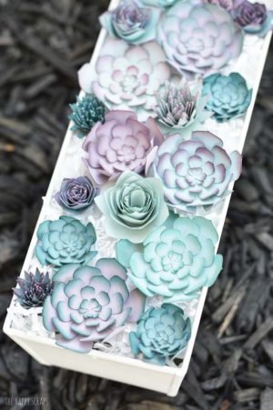 Best Paper Succulent Centerpiece