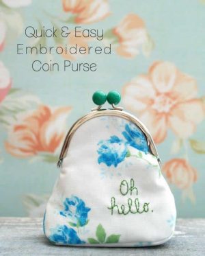 Quick Easy Embroidered Coin Purse
