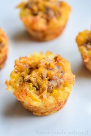 Sausage Egg and Cheese Breakfast Tots