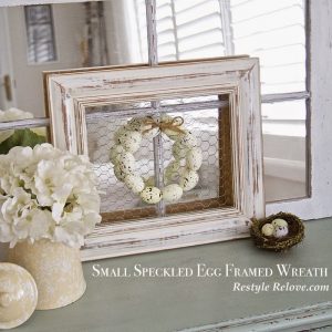 Small Speckled Egg Framed Wreath