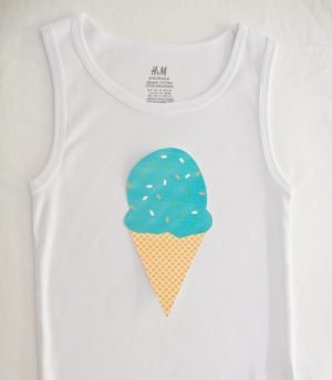 5 Minute Diy Ice Cream Cone Tees For Kids