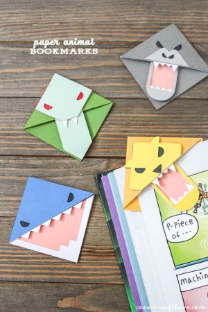 DIY Crafty Paper Animal Bookmarks