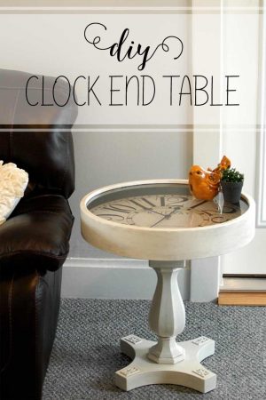 DIY Pedestal Clock End Table