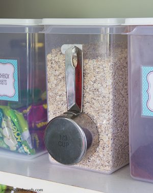 Hang Your Measuring Cup on the Side of the Oats Container with a Little Hook