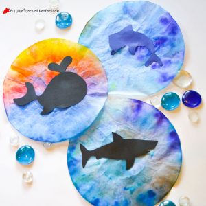 Ocean Animal Coffee Filter Suncatcher Crafts for Kids