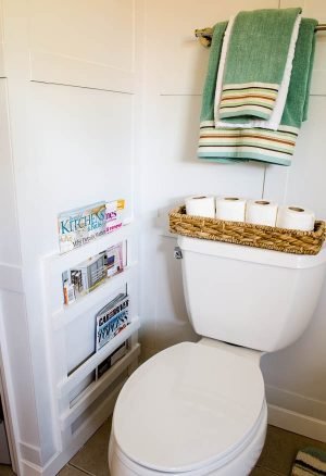 Bathroom DIY Magazine Rack Tutorial