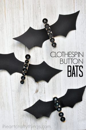 Clothespin Button Bat Craft