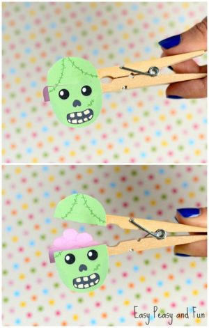 Clothespin Zombie Puppet Craft