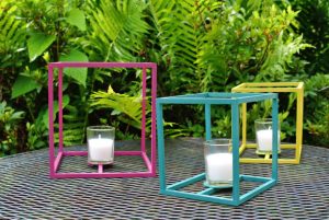 DIY Outdoor Cube Lanterns