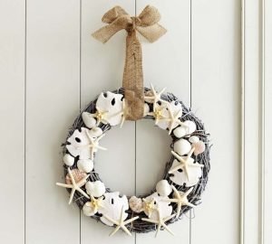 DIY Seashell Wreath Pottery Barn Knockoff