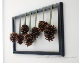 Easy Framed Pine Cones Plus a Bonus Giveaway