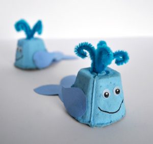 Egg Carton Whale Kids Craft