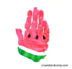 Hand Print Art for Watermelon