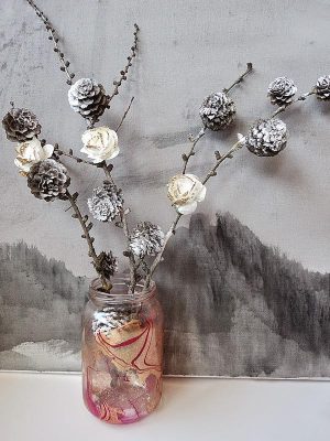 How to Make a Pinecone Spring Flowers