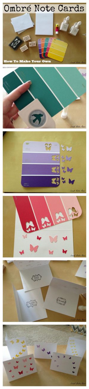 How to Make Ombre Note Cards