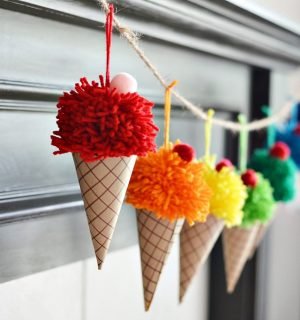 Ice Cream Cone Garland Fun Crafts