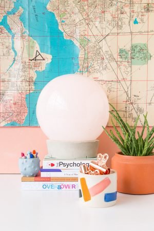 IKEA Hack Concrete Table Lamp