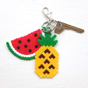 Fun Fruit Keyring Watermelon and Pineapple DIY Gift Idea