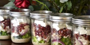 Mason Jar Broccoli and Pomegranate Salad Recipe