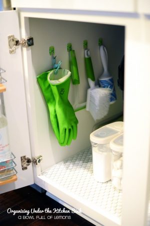 Organizing Under the Kitchen Sink