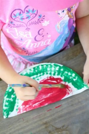 Paper Plate Watermelon Craft Preschoolers
