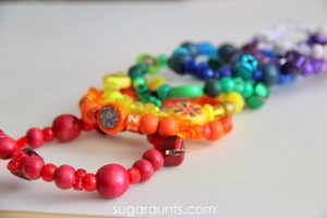 Rainbow Bead Bracelets DIY Dress Up