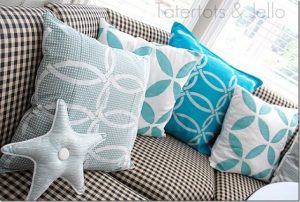Stenciled Napkin Pillows