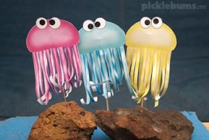 Ocean Themed Three Jelly Fish Printable Puppets