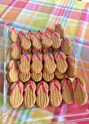 Beach Themed Party Flip Flop Cookies