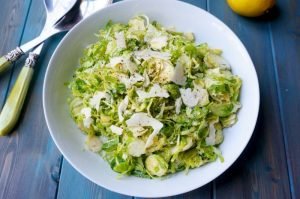 Parmesan Lemon Brussel Sprouts Caesar Salad