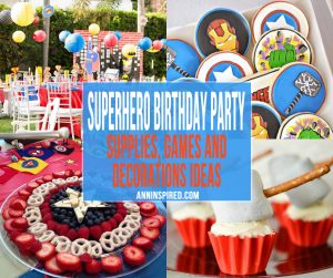 Superhero Themed Birthday Party Decorations, Supplies and Games