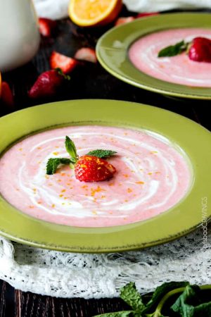 Blender Chilled Strawberry Coconut Soup Recipe