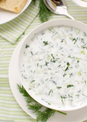 Cold Yogurt Cucumber Soup Tarator