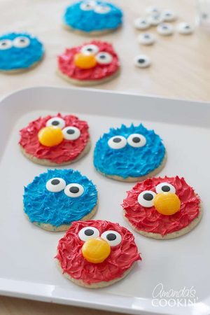 Cookie Monster Elmo Cookies