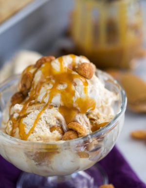 Easy Salted Caramel Peanut Butter Ice Cream