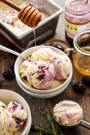Honey Ice Cream Blackberry Lavender Jam