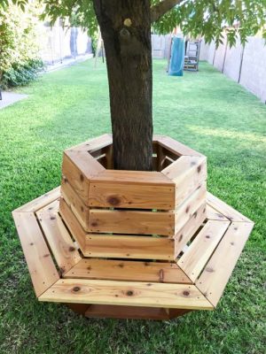 How to Build a Hexagon Cedar Bench